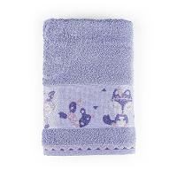 Toalha De Banho Avulsa Minimi Infantil 100% Algodão - 1,15m X 75cm - Foxy Raposa - Lilás - 2