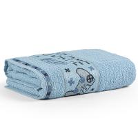 Toalha De Banho Avulsa Minimi Infantil 100% Algodão - 1,15m X 75cm - Game - Azul - 1