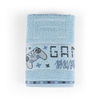 Toalha De Banho Avulsa Minimi Infantil 100% Algodão - 1,15m X 75cm - Game - Azul - 2