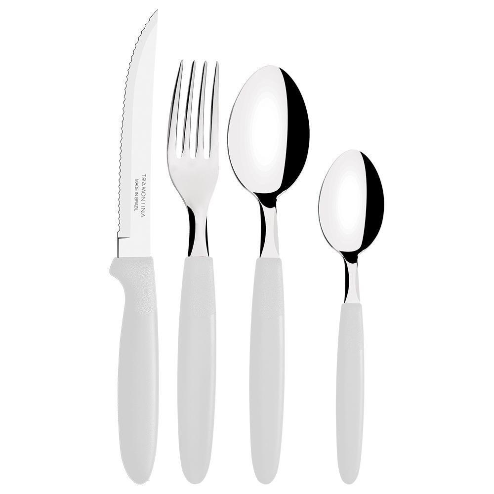 Panela Turim Alumínio Chumbo Antiaderente 1,4l Ptc + Faqueiro Ipanema Branco 24pc - Tramontina - 7