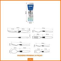 Panela Turim Alumínio Chumbo Antiaderente 1,4l Ptc + Faqueiro Ipanema Branco 24pc - Tramontina