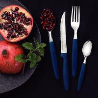 Panela Turim Alumínio Chumbo Antiaderente 1,4l Ptc + Faqueiro Ipanema Azul 24pc - Tramontina - 6