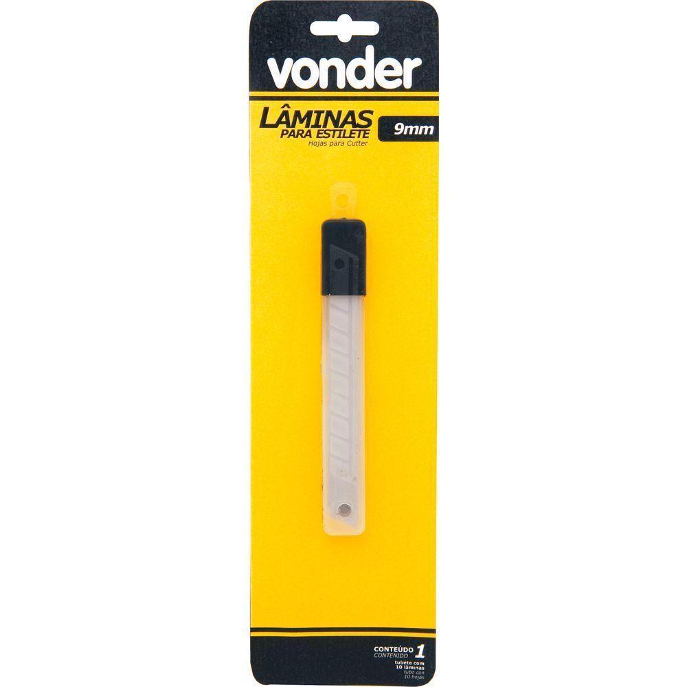 Lamina Para Estilete 9mm Com 10 Peças Cartela - Vonder - 2
