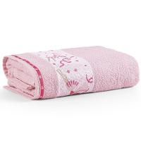 Toalha De Banho Avulsa Minimi Infantil 100% Algodão - 1,15m X 75cm - Bailarina - Rosa - 1