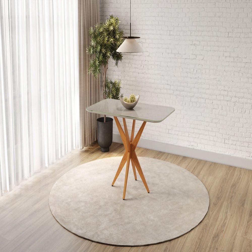 Mesa De Jantar Simpatia Retangular Em Vidro 120x80cm Jcm Cinamomo / Off - 2
