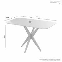 Mesa De Jantar Simpatia Retangular Em Vidro 120x80cm Jcm Cinamomo / Off - 3