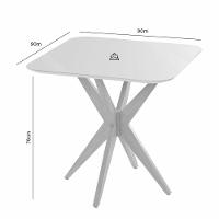 Mesa De Jantar Simpatia Tampo Retangular 90x90cm Mdf Jcm Cinamomo - 3