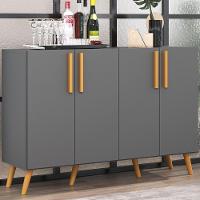 Aparador Buffet 4 Portas Retrô Viena V3606 Grafite/Natural Grafite/Natural - 6