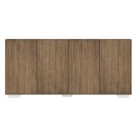 Aparador Buffet 4 Portas Com Pés Quadrados Veneza Multimóveis V3557 Rustic/Branco Rustic/Branco - 3