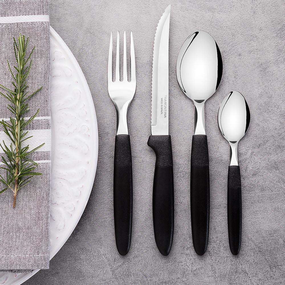 Caçarola Turim Alumínio Chumbo Antiaderente 2,8l + Faqueiro Ipanema 24pc + Wok Loreto 3,3l - 7