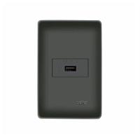Tomada Usb Fame Habitat Black 15w Com Placa 4x2 Preta - 1