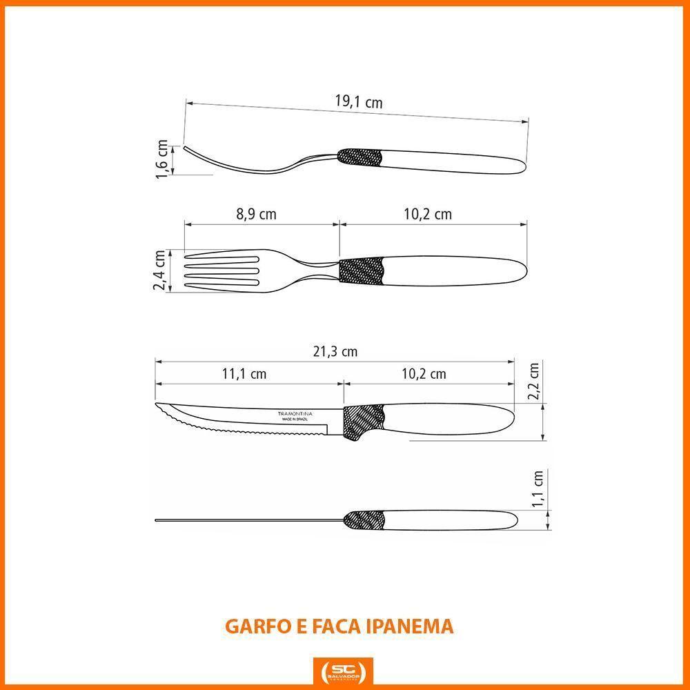 Panela Turim Alumínio Chumbo Antiaderente 1,4l + Cojunto Ipanema 24pc + Tábua E Facas - Tramontina - 3