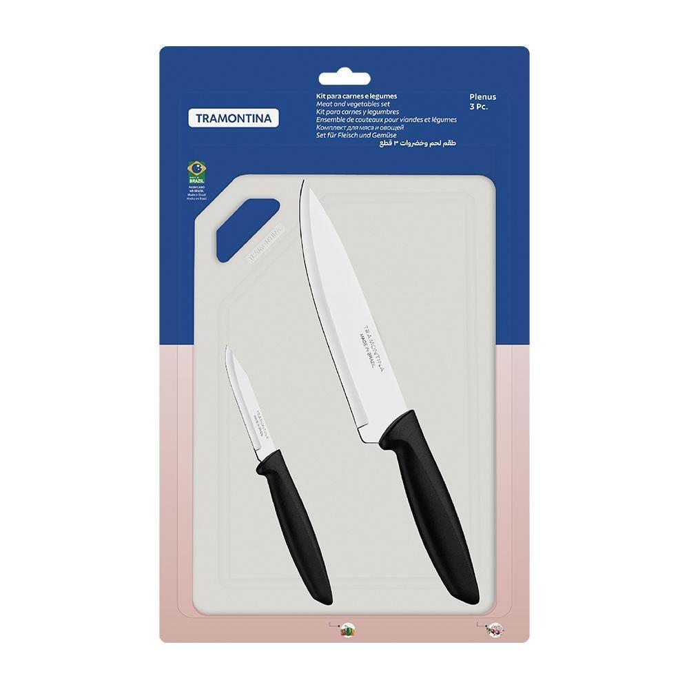 Panela Turim Alumínio Chumbo Antiaderente 1,4l + Cojunto Ipanema 24pc + Tábua E Facas - Tramontina - 8