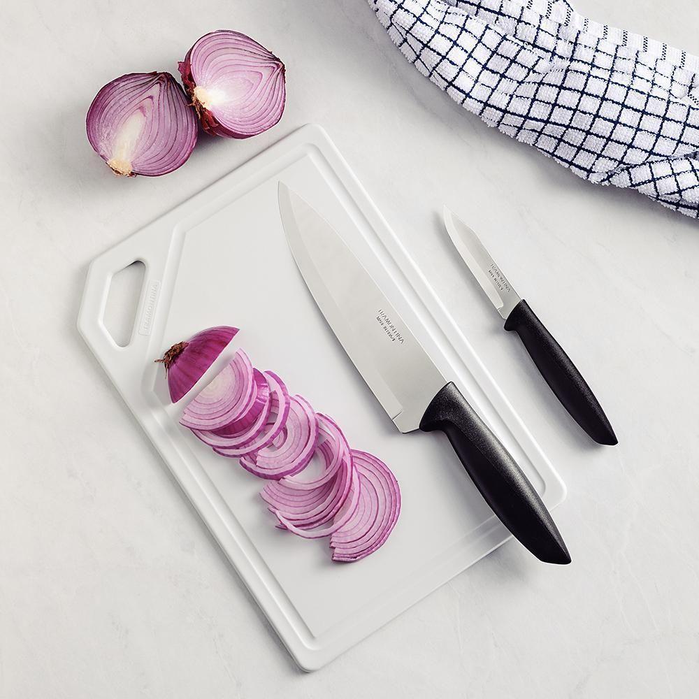 Panela Turim Alumínio Chumbo Antiaderente 1,4l + Cojunto Ipanema 24pc + Tábua E Facas - Tramontina - 9