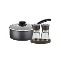 Panela Turim Alumínio Antiaderente 18cm 1,4l Ptc + Moedor De Sal E Pimenta Churrasco - Tramontina - 1