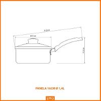 Panela Turim Alumínio Antiaderente 18cm 1,4l Ptc + Moedor De Sal E Pimenta Churrasco - Tramontina - 3