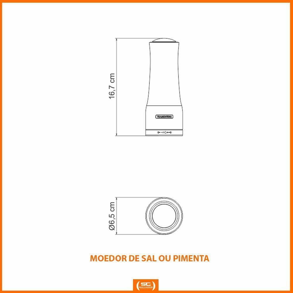 Panela Turim Alumínio Antiaderente 18cm 1,4l Ptc + Moedor De Sal E Pimenta Grande - Tramontina - 4