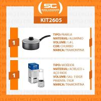 Panela Turim Alumínio Antiaderente 18cm 1,4l Ptc + Moedor De Sal E Pimenta Grande - Tramontina - 2