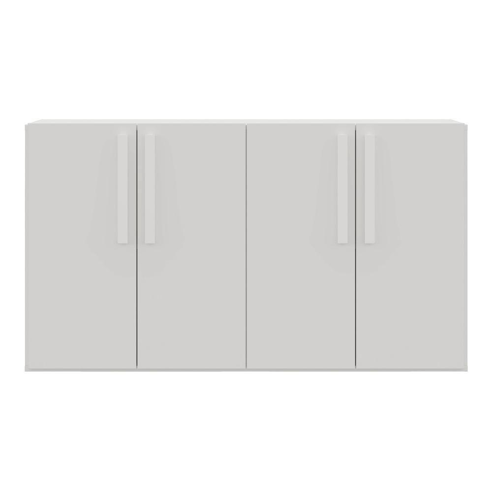 Aparador Buffet 4 Portas Suspenso Viena V3605 Branco Branco - 3