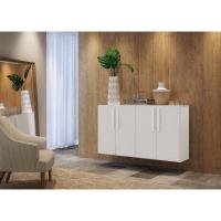 Aparador Buffet 4 Portas Suspenso Viena V3605 Branco Branco - 2