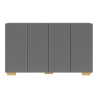 Aparador Buffet 4 Portas Com Pés Quadrados Veneza Multimóveis V3557 Grafite/Natural Grafite/Natural - 2