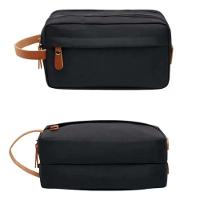 Bolsa Necessaire Masculina Feminina Organizadora Multifuncional Portátil Viagem Trabalho Impermeável Preto - 2