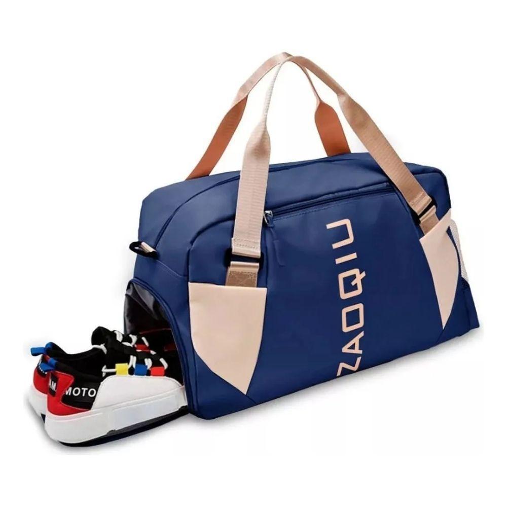 Bolsa Mala Grande Com Alça Academia Esportiva Fitness Compartimentos Para Sapatos - 4