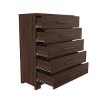 Cômoda Cristina 5 Gavetas Tampo De 18mm Pés Em Pvc Jcm Café Soft - 3