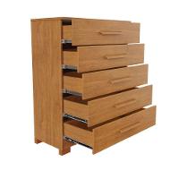 Cômoda Cristina 5 Gavetas Tampo De 18mm Pés Em Pvc Jcm Cinamomo - 3