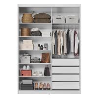 Guarda Roupa Casal Riva 2 Portas Deslizantes Flex Branco/amêndola Touch Com Espelho - Demóbile Branco/amêndola Touch - 5