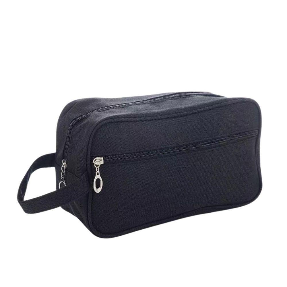 Necessaire Bolsa Para Maquiagem E Cosméticos Multifuncional Portátil Impermeável Preto - 1