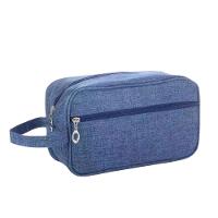 Necessaire Bolsa Para Maquiagem E Cosméticos Multifuncional Portátil Impermeável Azul - 1