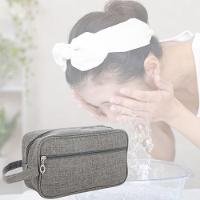 Necessaire Bolsa Para Maquiagem E Cosméticos Multifuncional Portátil Impermeável Azul - 3