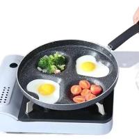 Frigideira Preta 24,5cm Antiaderente Com 4 Divisórias Ovos - 2