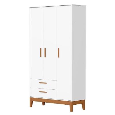 Guarda Roupa Infantil Flip 3 Portas E 2 Gavetas Branco Fosco - Reller Móveis Branco Fosco