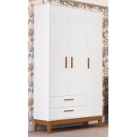 Guarda Roupa Infantil Flip 3 Portas E 2 Gavetas Branco Fosco - Reller Móveis Branco Fosco - 2
