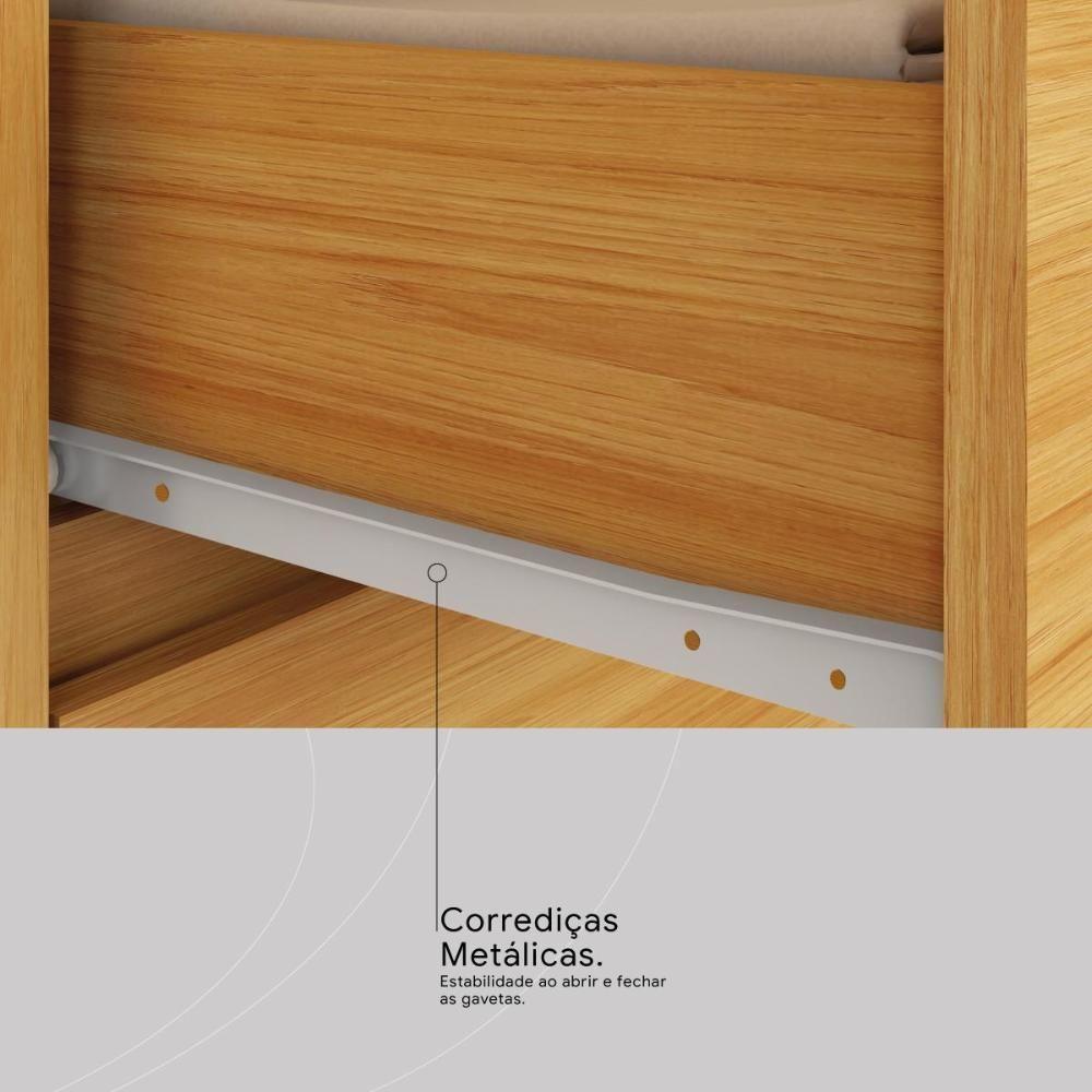 Guarda Roupa Capelinha Pérsia 4 Portas Cinamon Touch/off White Com Espelho - Demóbile Cinamon Touch/off White - 6