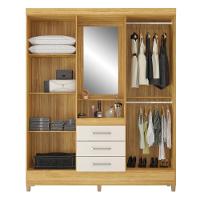 Guarda Roupa Capelinha Pérsia 4 Portas Cinamon Touch/off White Com Espelho - Demóbile Cinamon Touch/off White - 2