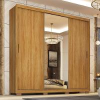 Guarda Roupa Dalila 3 Portas, 4 Gavetas, 3 Cabideiros Flex Cinamon Touch Com Espelho E Pés - Demóbile Cinamon Touch - 5