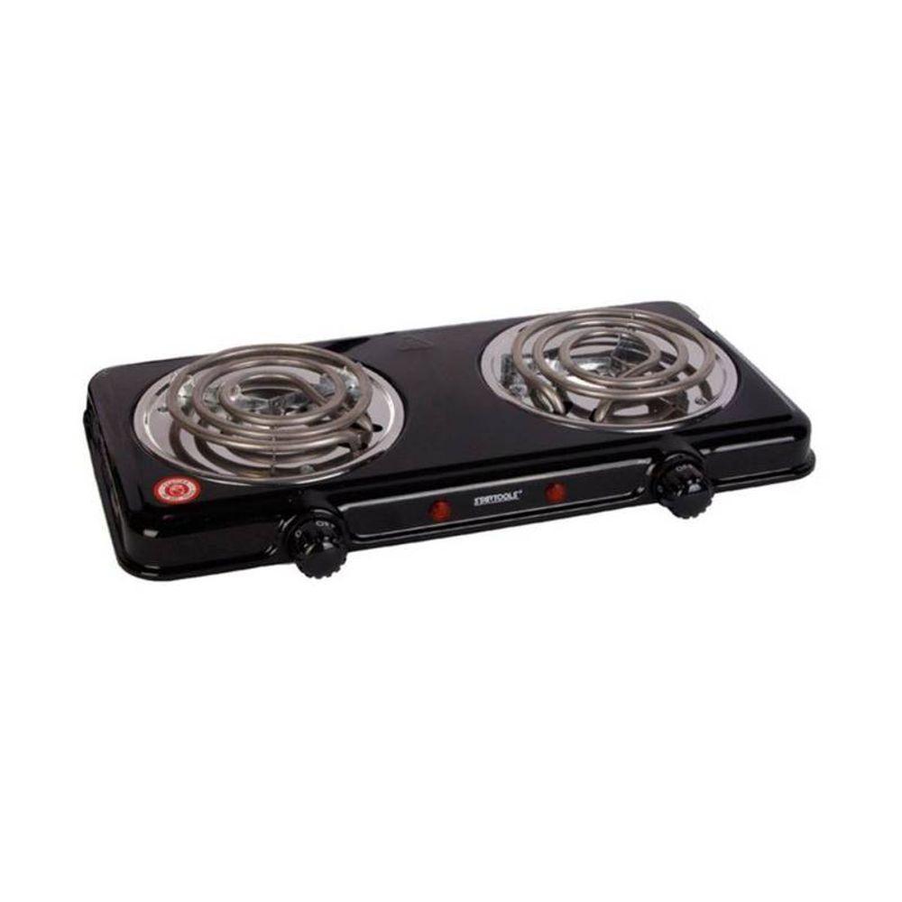 Fogareiro Elétrico 2000w Preto Fogão Portátil 2 Bocas 220V - 1