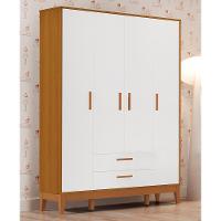 Guarda Roupa Infantil Flip 4 Portas E 2 Gavetas Branco Fosco/savana - Reller Móveis Branco Fosco/savana - 2