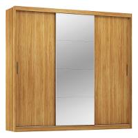 Guarda Roupa Dalila 3 Portas, 4 Gavetas E 3 Cabideiros Flex Cinamon Touch Com Espelho - Demóbile Cinamon Touch - 1