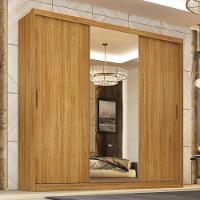 Guarda Roupa Dalila 3 Portas, 4 Gavetas E 3 Cabideiros Flex Cinamon Touch Com Espelho - Demóbile Cinamon Touch - 2