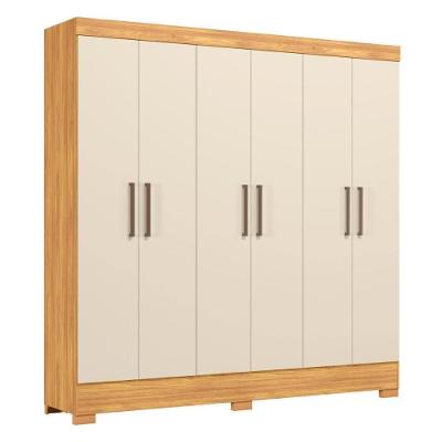 Guarda Roupa Casal Verso 6 Portas Cinamon Touch/off White - Demóbile Cinamon Touch/off White