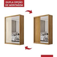 Guarda Roupa Casal Riva 2 Portas Deslizantes Flex Cinamon Touch/off White Com Espelho - Demóbile Cinamon Touch/off White - 6