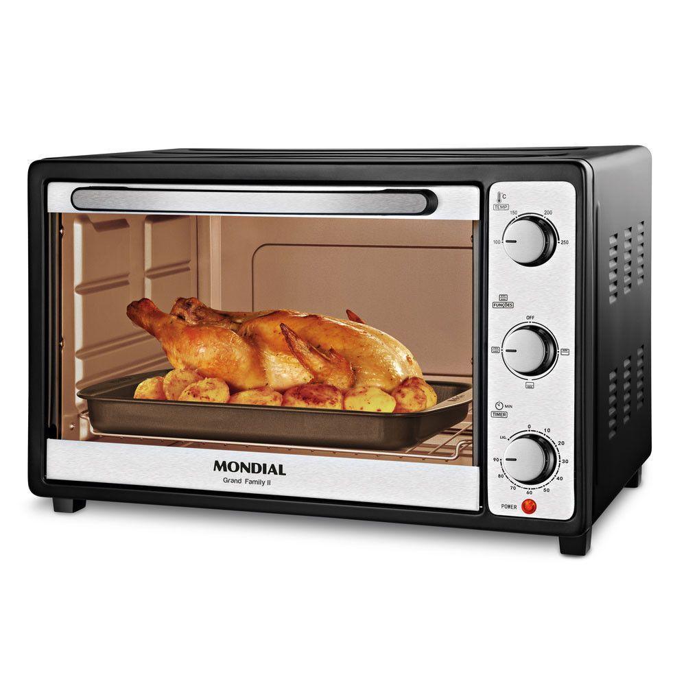 Forno Elétrico De Bancada FR-52 1800W 52 Litros Mondial Preto 110V - 1