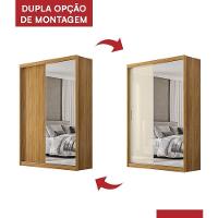 Guarda Roupa Casal Riva 2 Portas Deslizantes Flex Cinamon Touch Com Espelho - Demóbile Cinamon Touch - 6