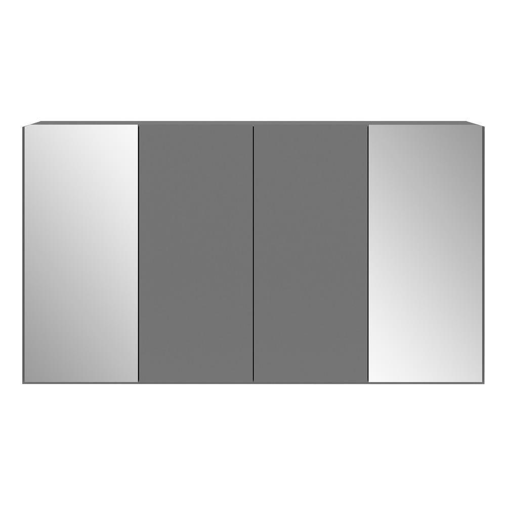 Aparador Buffet Com Espelho Suspenso Vegas Grafite - 3