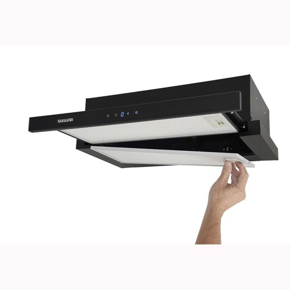 Depurador De Embutir Slim Touch 80 Cm Preto Suggar 220V - 8