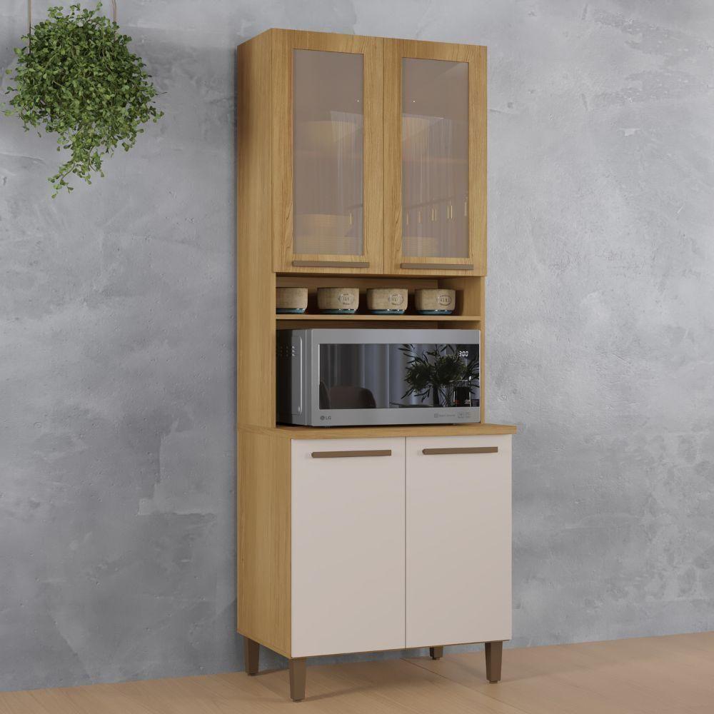 Paneleiro Premium 4 Portas Cinamomo Off White Arte Móveis - 2